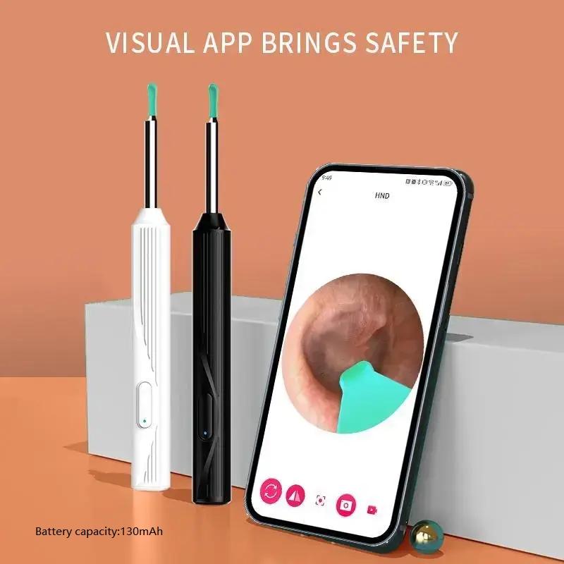 Rechargeable Earwax Removal Tool, Ear Cleaner with Camera & Accessories, Ear Wax Removal Kit, Ear Cleaning Tool for Adults & Children, Ear Wax Remover