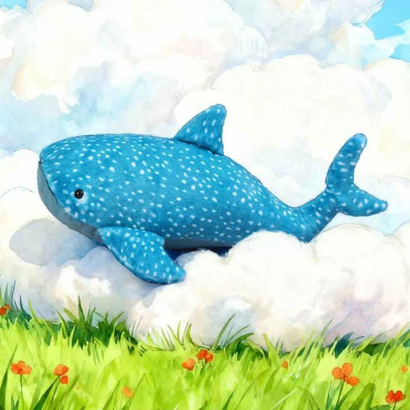 New Cute Animal Plush Doll Whale Shark Anime Stuffed Soft Cushion Pillow Soothing Plush Toy Room Decoration Custom Festival Gift