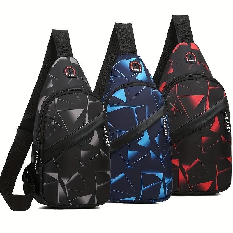 Double-layer zipper large-capacity single-shoulder bag - fashionable crossbody bag - lightweight outdoor sports crossbody bag - casual couple backpack