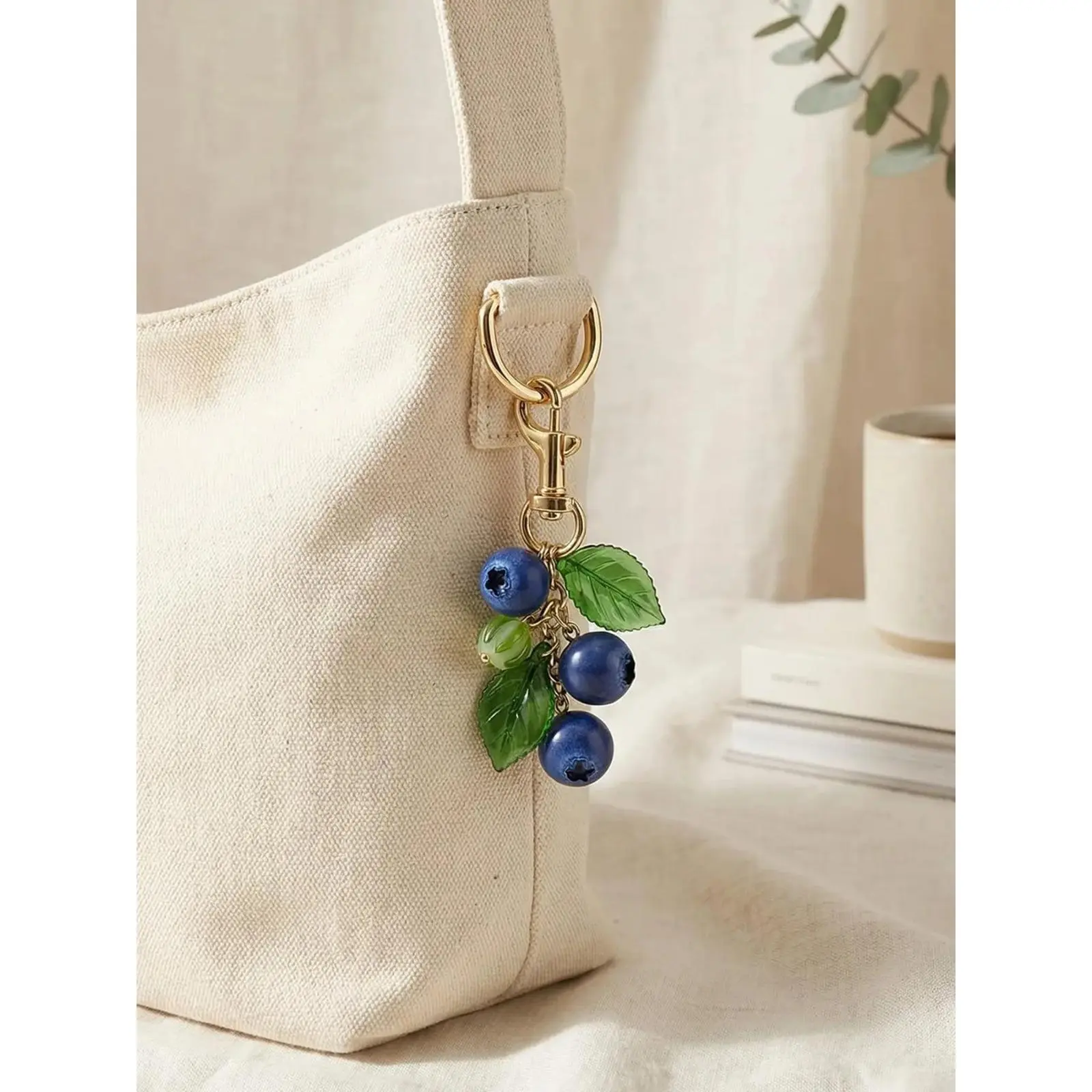 Viral Kawaii Blueberry Keychain 1/10pcs | Aesthetic Fruit Bag Charms & Cute Purse Decor for Handbags, Totes, and Backpacks | Adorable Vibrant Accessory Gift for Women | Perfect Statement Piece for Back to School, Keys & Everyday Carry