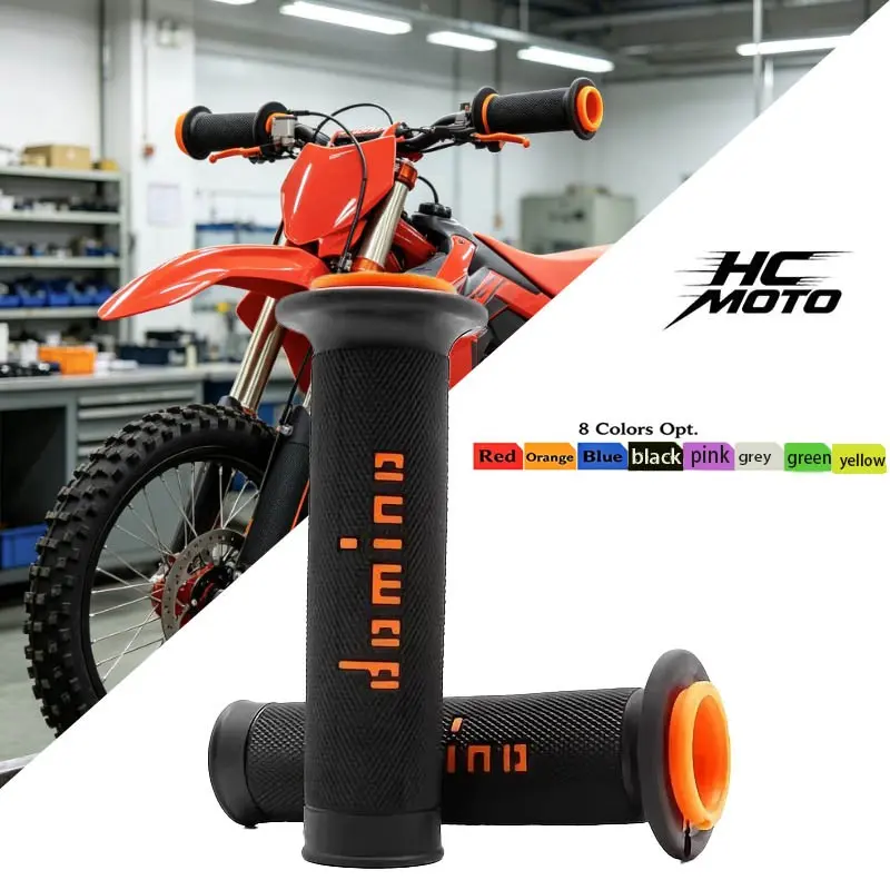 Modified Rubber Handle Grips for 7/8 Handlebar, Durable Grip for Motorcycle Atv Dirt Bike, Enhanced Comfort & Control