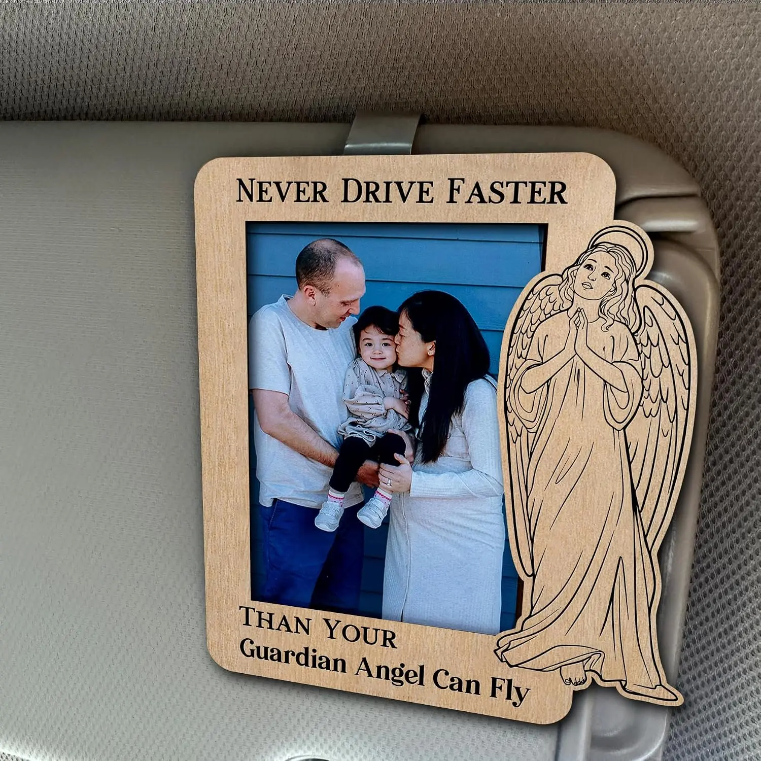 Guardian Angel Visor Clips for ,  Angel Picture Frame With Visor Clip,  Guardian Angel Visor Clip, Memorial Picture Holder Visor Clips For , Guardian Angel For , Drive Safe Visor Clip