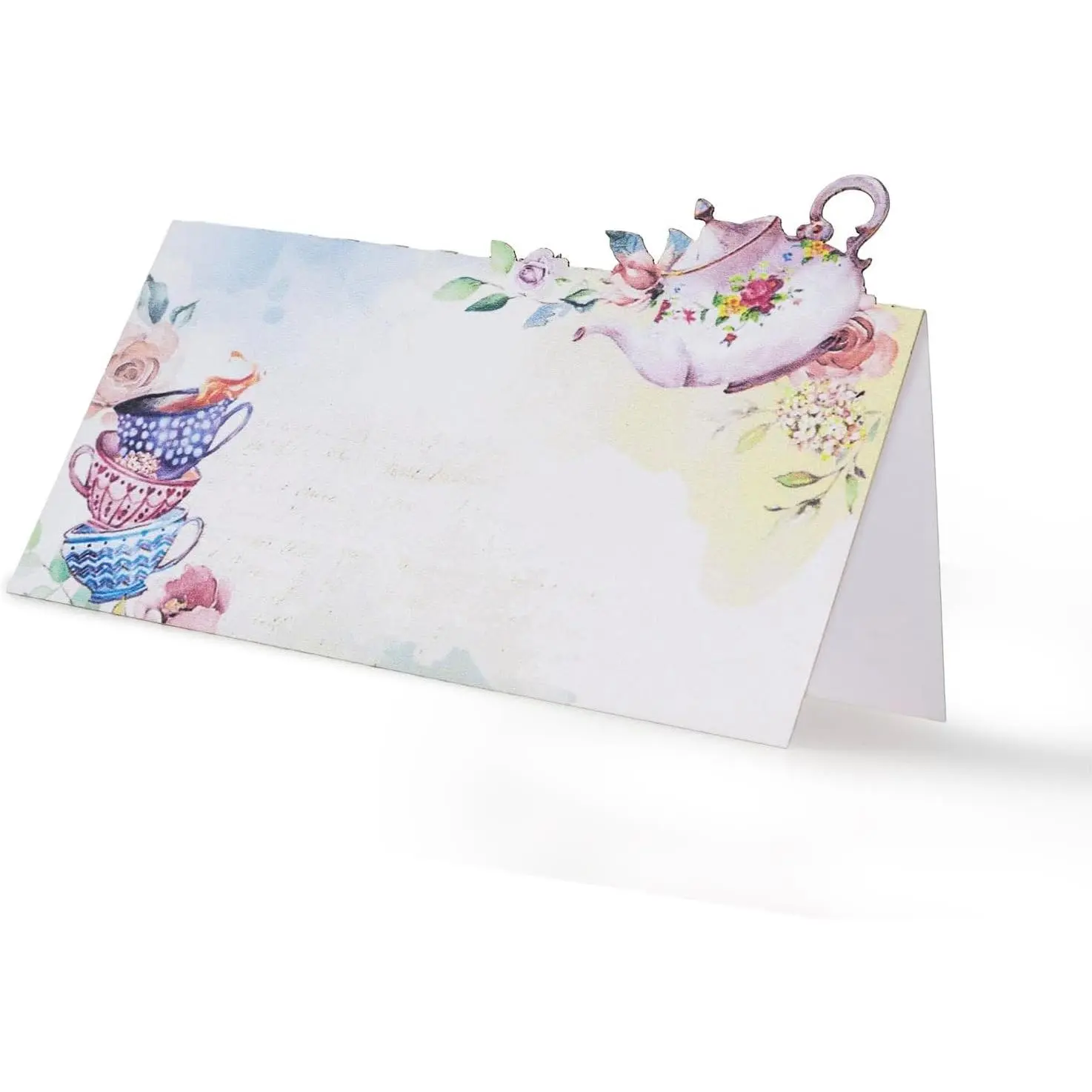 48 Vintage Floral Tea Party Place Cards Perfect for Bridal Shower, Baby Shower, Garden Party and Afternoon Tea