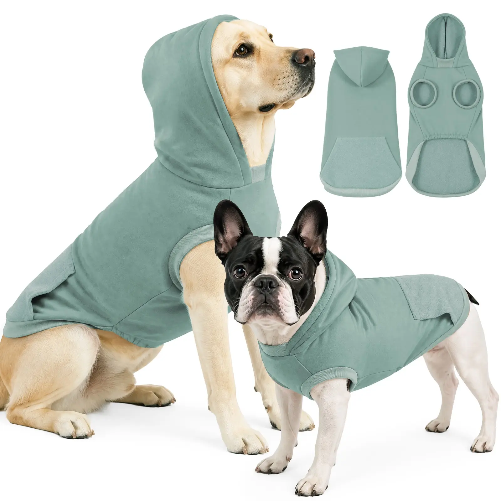 New Dog Fall Winter Hooded Sweatshirt, Thick Windproof Warm Coat, Ideal for Outdoor and Home Use, Cozy Pet Apparel