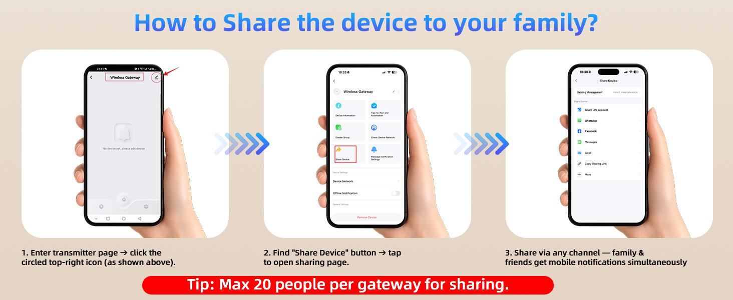 WiFi Door Sensor Chime, Smart Door Open Alert Window Sensor for Business/Home/Kids Safety, Real-Time App Notification, 500ft Range, 32 Melodies, 5 Volume Levels, Window Contact Sensor Alarm Kit