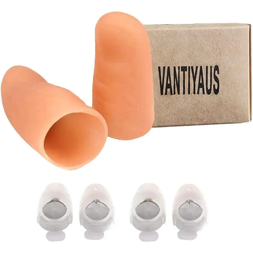 Finger Lamp (2 Packs/4PCS) Thumbs Lamp, Magic Lamp up Finger Magic Trick, Fake Finger, Prank Toy Tool for Halloween