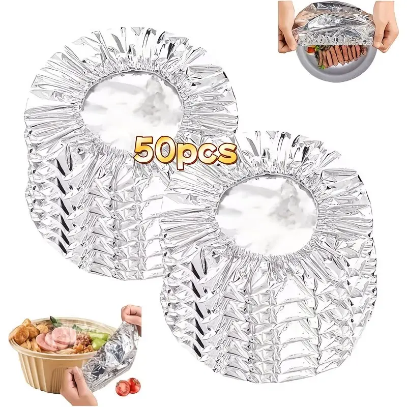Aluminum Foil Insulation Cover for Home Dining Table and Food Containers, Kitchen Food Heat Retention Freshness, High-Quality Aluminum Foil, Aluminum Foil Food Covers