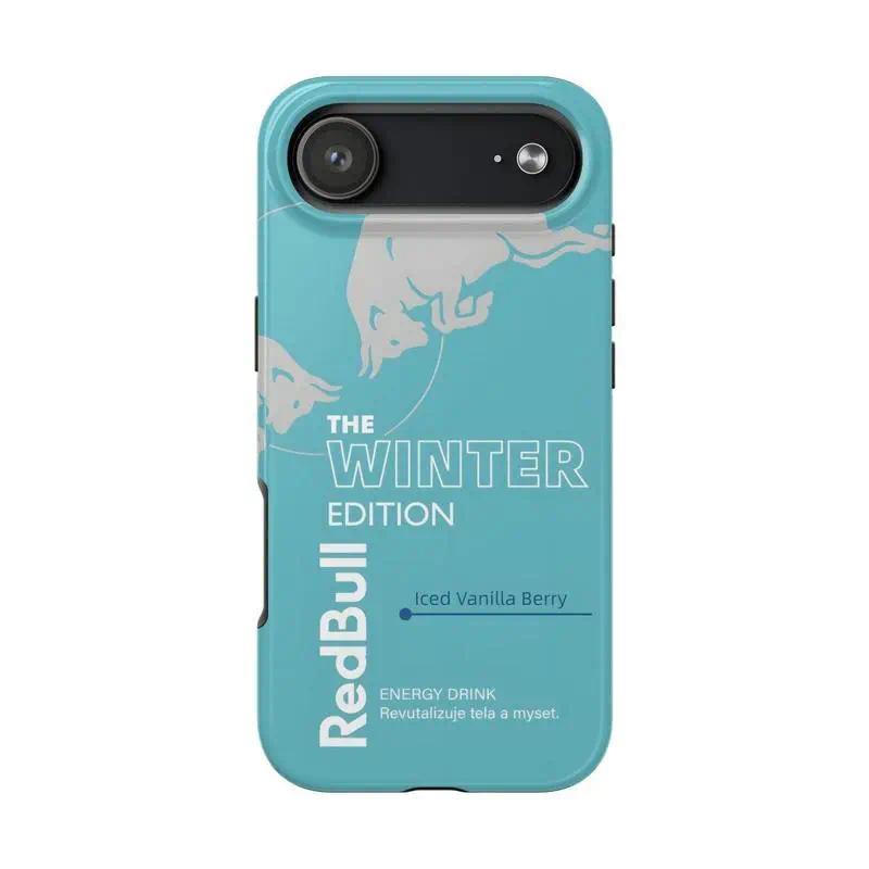 Red Bull Winter Edition Phone Case: Glossy Protective Lexan Plastic, Essential Piece, Fits Any Wardrobe, Suitable for iPhone 17-12 Pro Max/Plus
