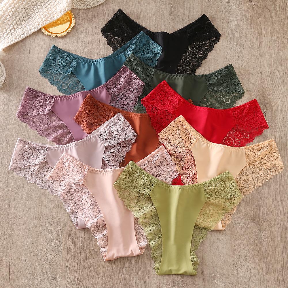 H Women's Plain Lace Boyshorts Soft Chic Comfy Breathable Pastel Panty for Daily Wear Lady Underwear from China Various  6Pcs Basic Minimalist