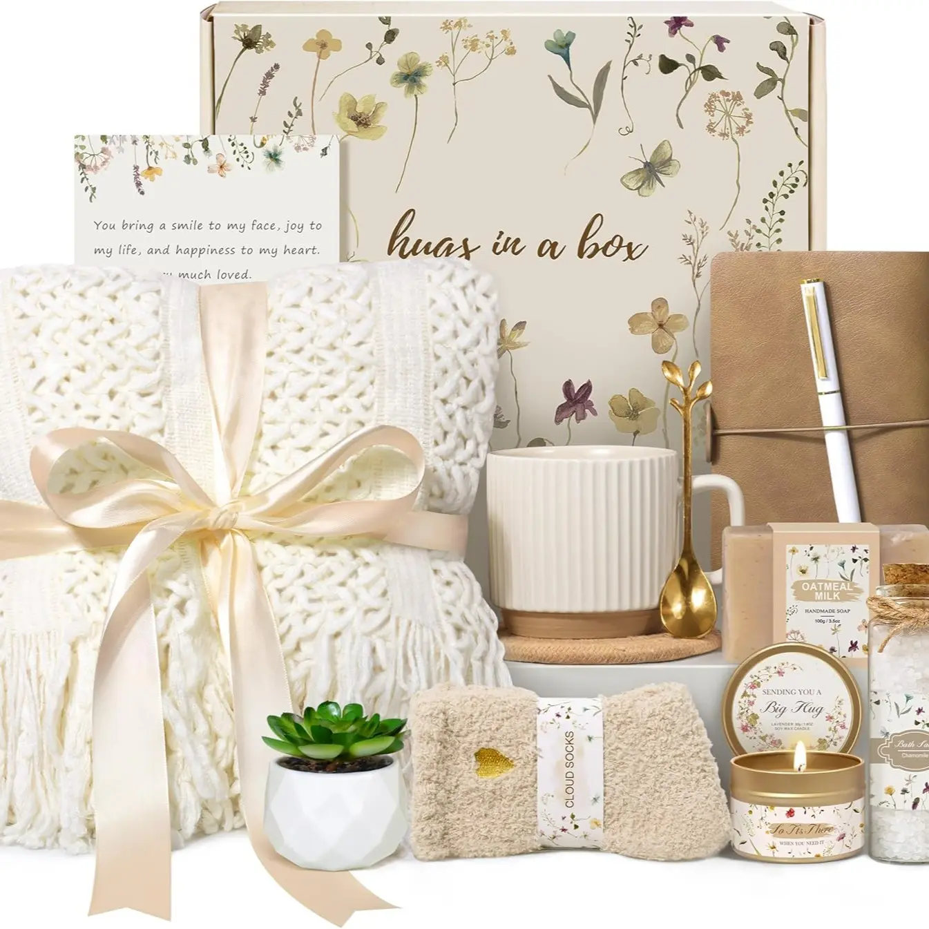 Women's Birthday Gift Box, Self-Care Packaging, Send Hug Baskets Thinking of You, Best Friend Gift, Thoughtful Present for Her
