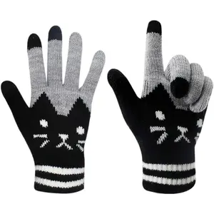Gloves us Women Men Winter Touch Screen Gloves Warm Knit Texting Mittens  Smartphone