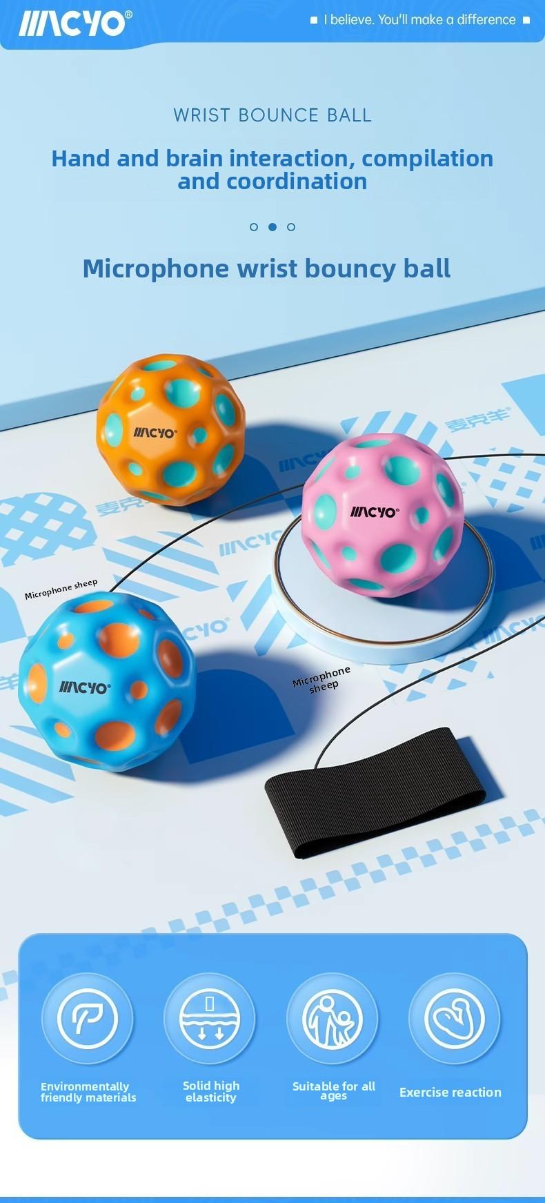 THE WELL KEPT Foam Moonstone Dimple Ball - Stress Relief Toy to Improve Reaction Time & Hand-Eye Coordination