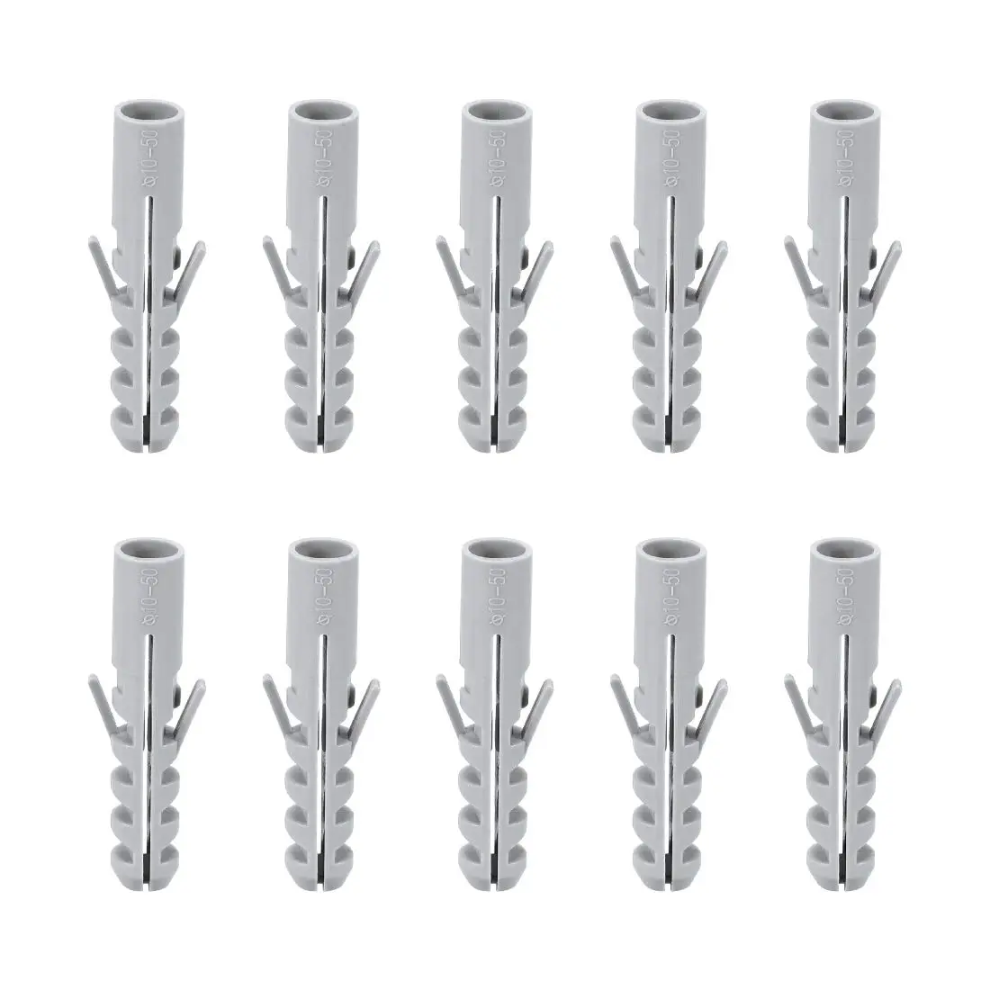10x50mm Plastic Expansion Tube  Column Frame Fixings Gray 24 count