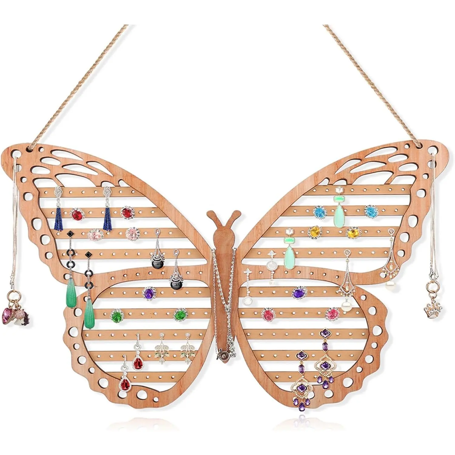 Butterfly Earring Holder for Girls | Rustic Mount  Earring Holder Wall  Organizer for Necklace Display Women Vendor Events Craft  Decor