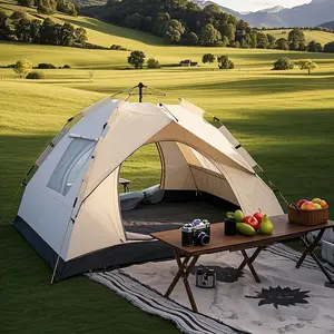 Automatic Pop-Up Camping Tent Windproof Sun-Resistant Portable Foldable for Park Trips Hiking Beach Family Vacation Outdoor Adventure Holiday Gift