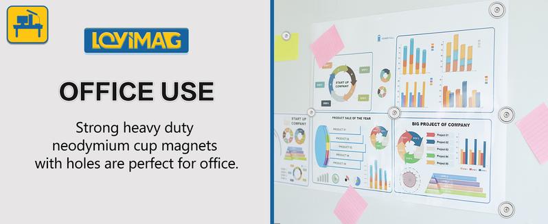 Strong Neodymium Cup Magnets, Waterproof, Rare Earth, 150lb+ Pull Force, Silver, 6 Pack with Screws for Wall Mounting, Hanging, Lifting Tools