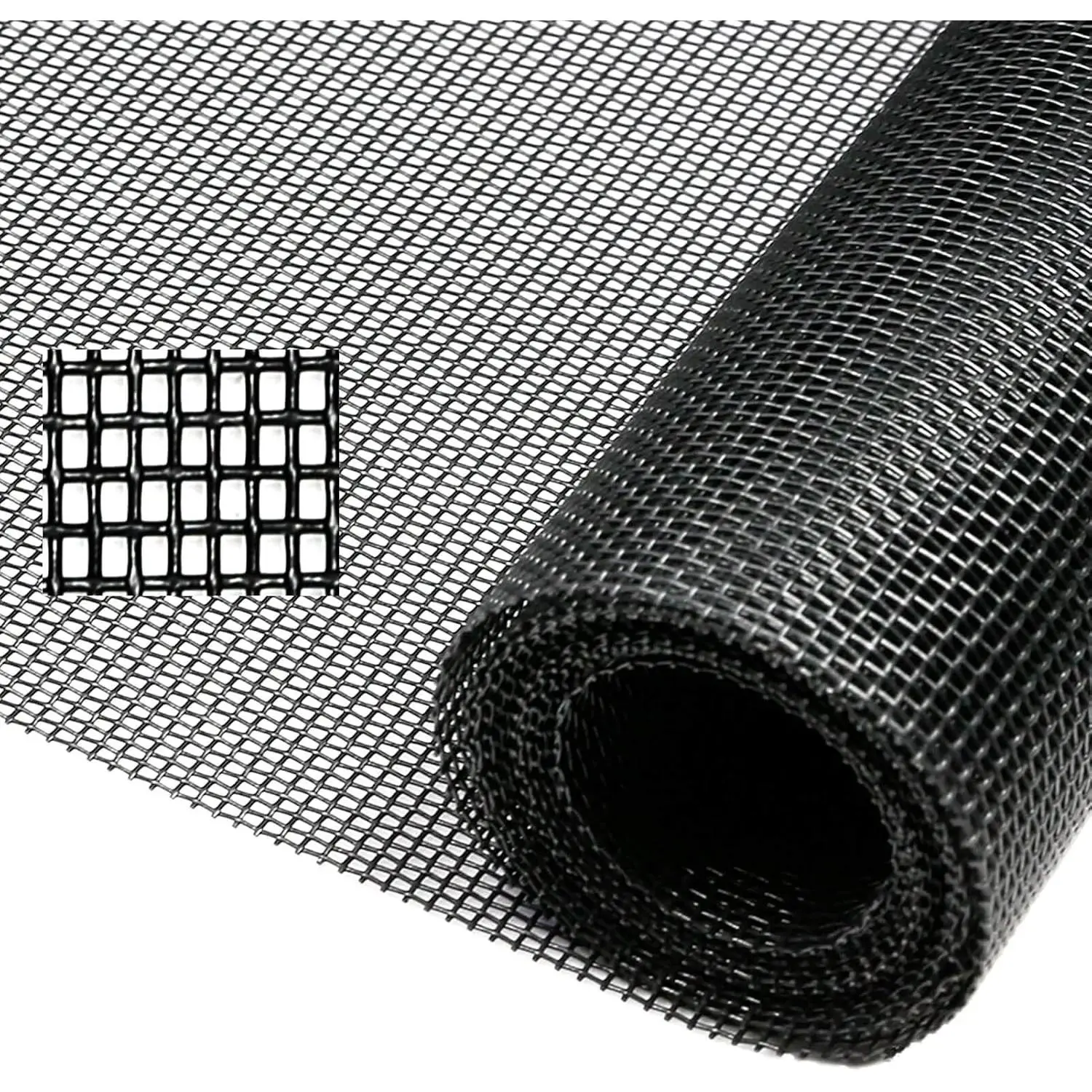 Tooltriz Pet Proof Window Screen Replacement, 39 inch W x 100 inch L, Upgraded Thicken Charcoal Mesh for Sliding Pet Screen Door Repair - Screen Door Protector for Dogs Patio Screen mesh