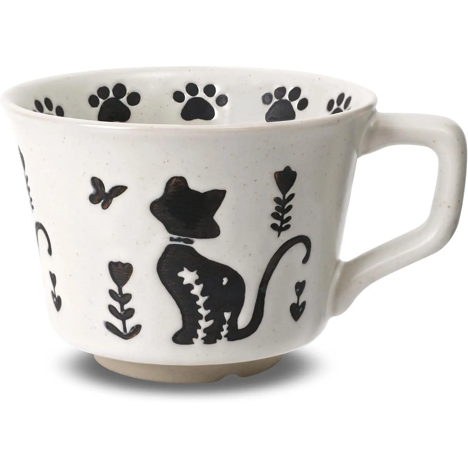 11 oz Ceramic Coffee Mug, Stoneware Teacup with Handle | Small Novelty  Cup for  Mocha Latte Cappuccino, Microwave Dishwasher Safe ()