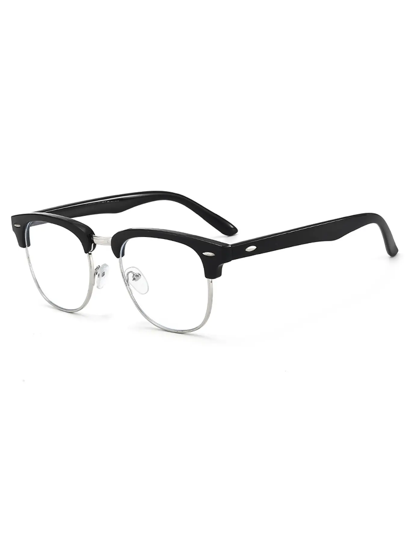 Classic Unisex Browline Eyeglasses, Casual Eyeglasses for Everyday Use, Everyday Eyewear, Stylish Eyewear, Accessories for Outdoor Activities, Eyeglasses for Women & Men, Work, Daily Clothing Decor