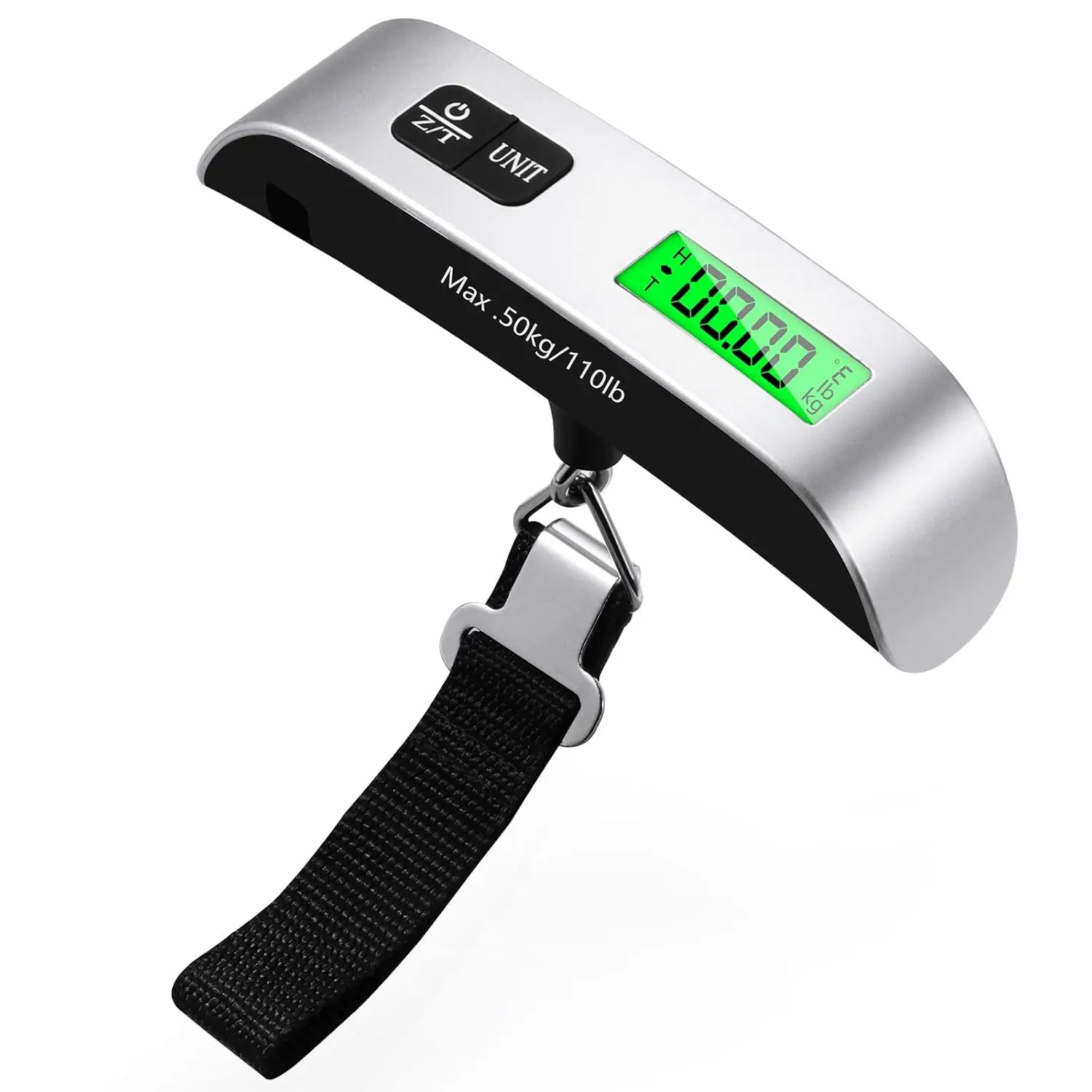 1 Pcs Portable Digital Luggage Scale – 110 Lbs/50 Kg Weighing Range, Compact Lightweight Travel Tool for Accurate Readings, Prevents Excess Baggage Fees, Easy Hook & Hold Operation, Essential Travel Accessory for Frequent Flyers & Vacationers