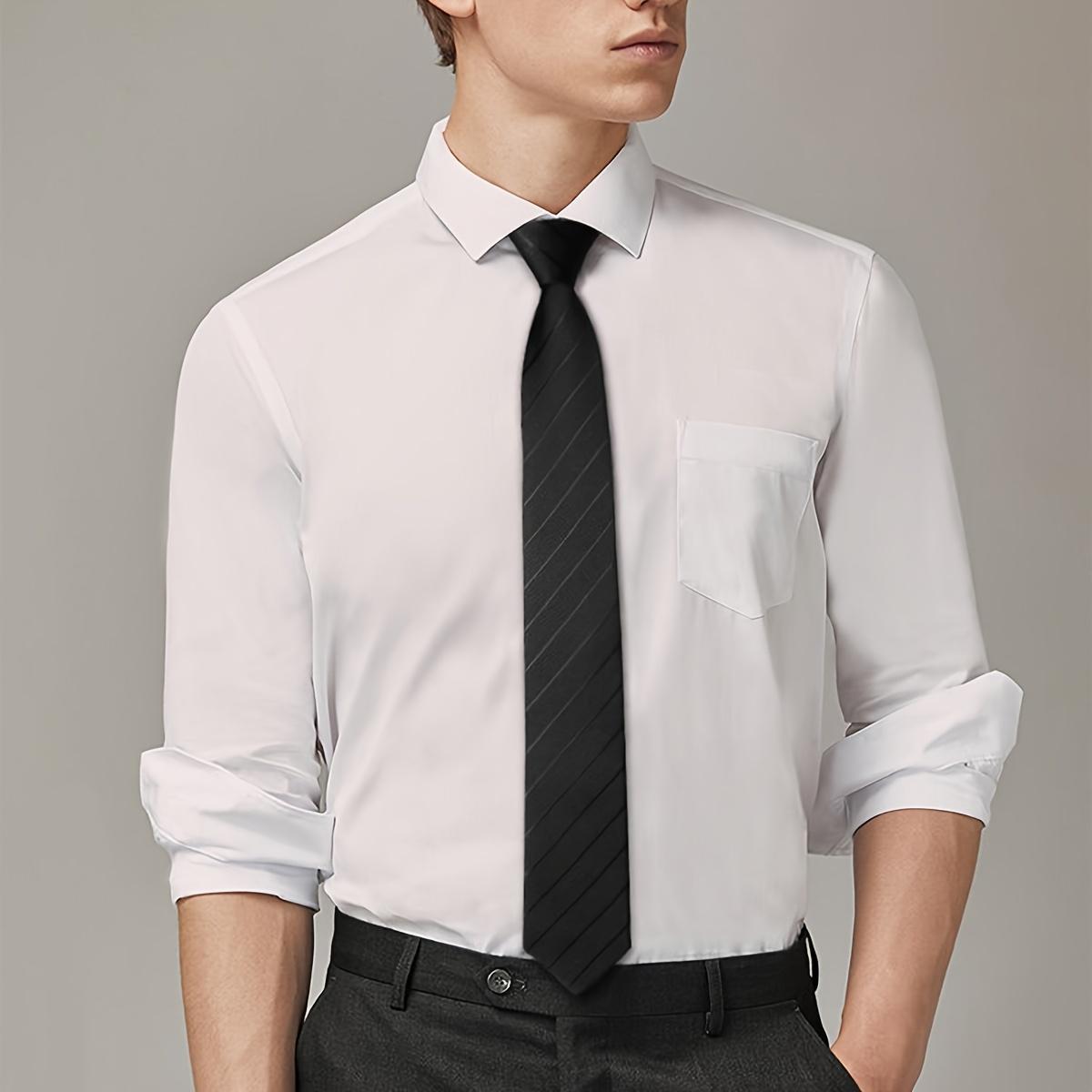 3-piece men's 1200-needle solid color polyester zippered striped tie set, classic retro business versatile ties suitable for work, interviews, banquets, etc. Black, gray, navy blue, and dark red ties are ideal gifts for male friends