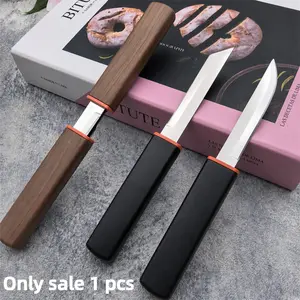 Fixed Blade Knife Set, High Carbon Stainless Steel Dragon Phoenix Design, Handle, Outdoor Edc Survival Tool, 1 Pair