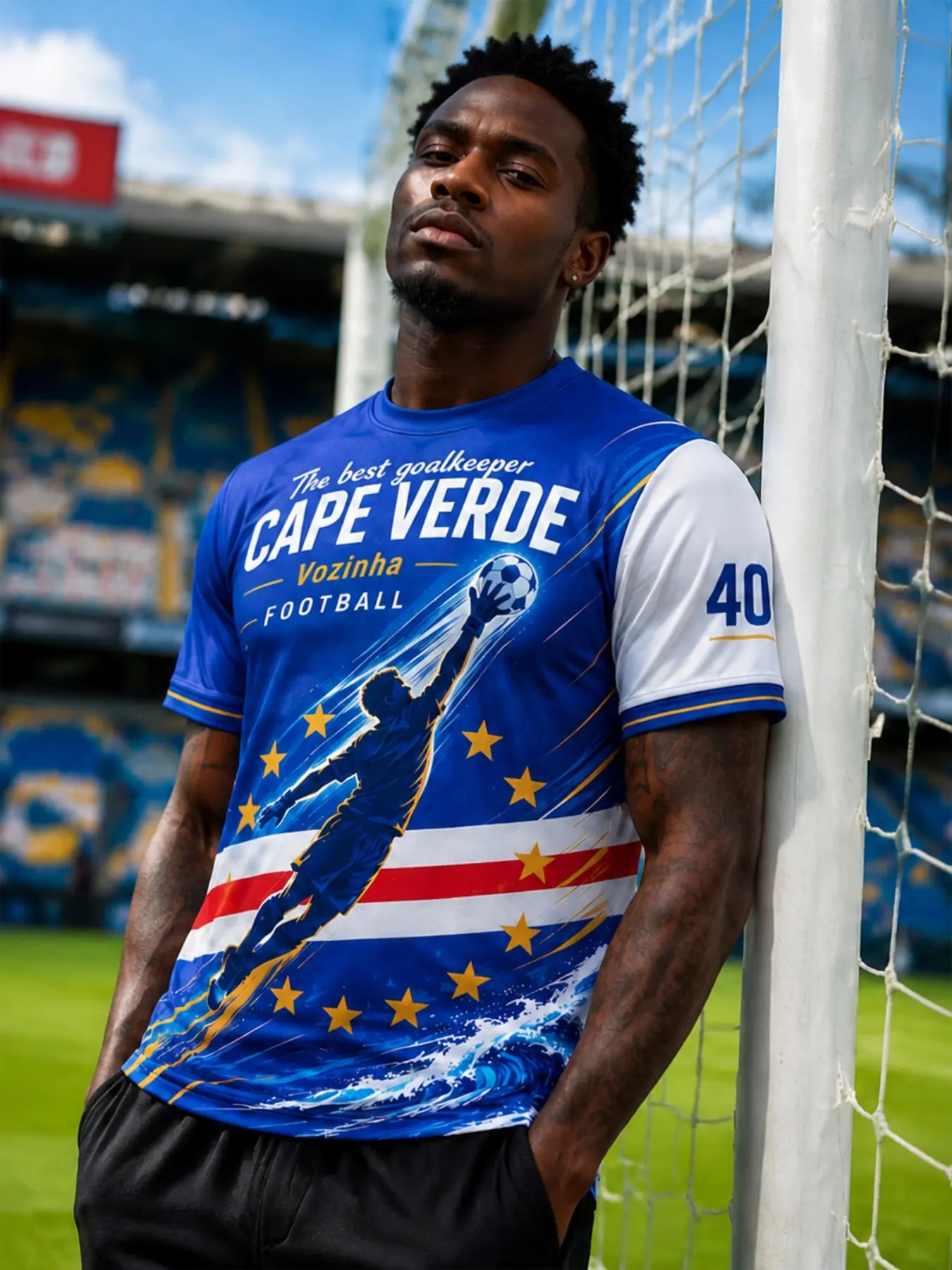 Cape Verde's "Miracle Star" - Match support Football Uniform and daily training uniform, comfortable and breathable.