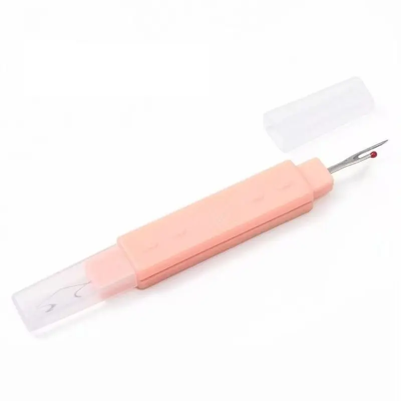 2-In-1 Sewing Thread Threading Tool, Portable Sewing Accessory with Protective Cover, Easy-To-Use Threading Device for Home Use, Sewing Tools, Random Color