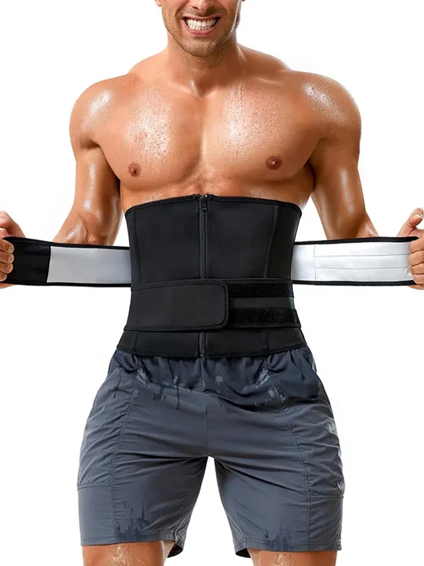 Men's Zipper Adjustable Compression Fajas Body Shapewear, Basic Casual Minimalist Comfort Tummy Control Waist Trainer for All Seasons, Waist Cincher for Men Daily Wear, Waist Girdle Trainers