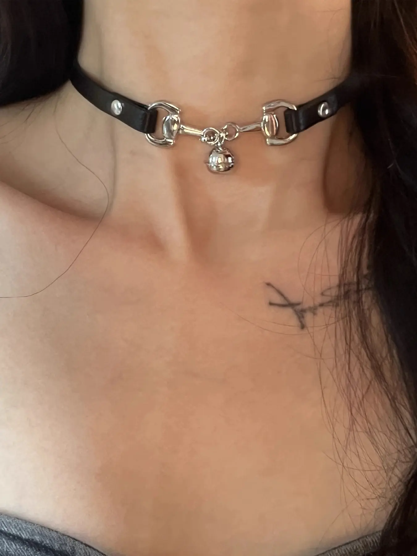 Dark Sweet Cool Choker Necklace with Bell, Unique Party Jewelry, Versatile Fashion Accessory, Stylish Chain Design, Fashion Cool Accessories