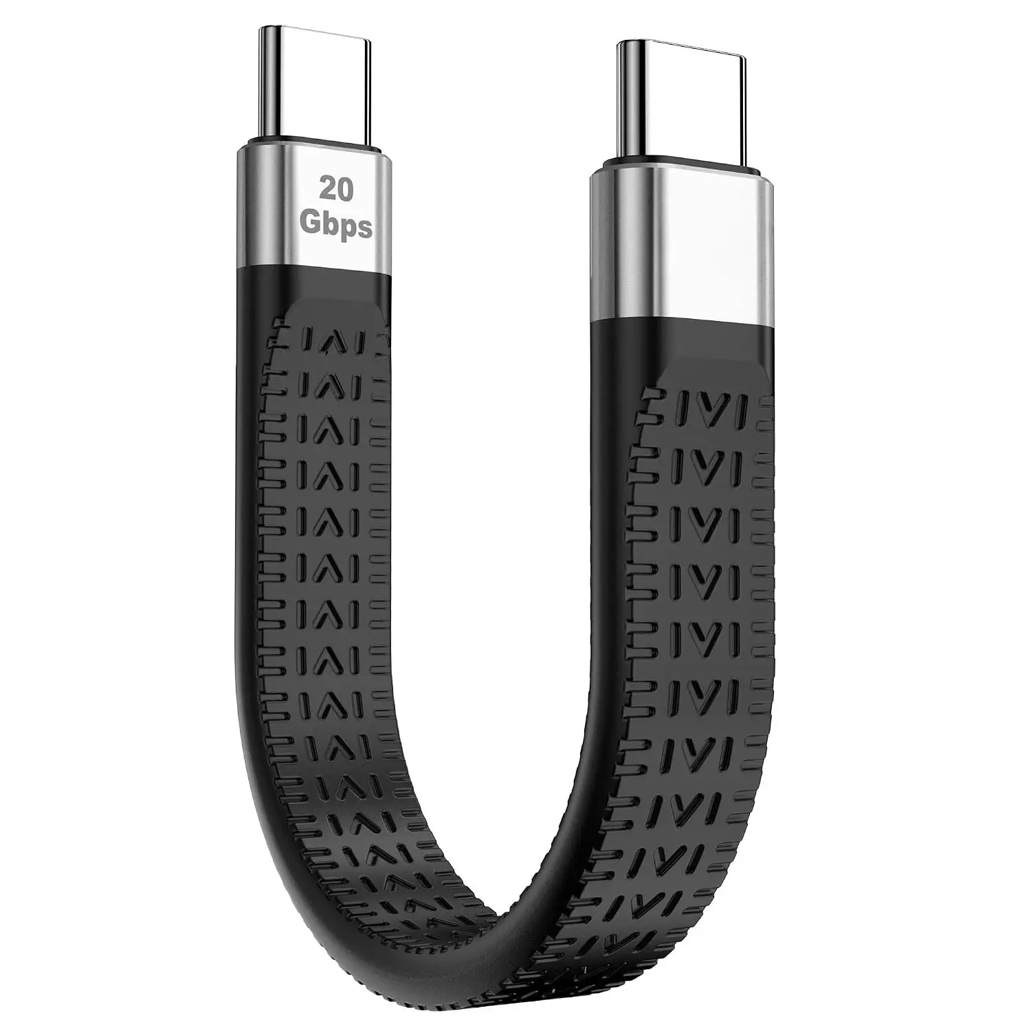Short USB-C  [5 inch], 100W PD  , 20Gbps Data Transfer, USB C to USB C Short , Thunderbolt 3 for  17, MacBook, , External SSD and  Type-C Devices
