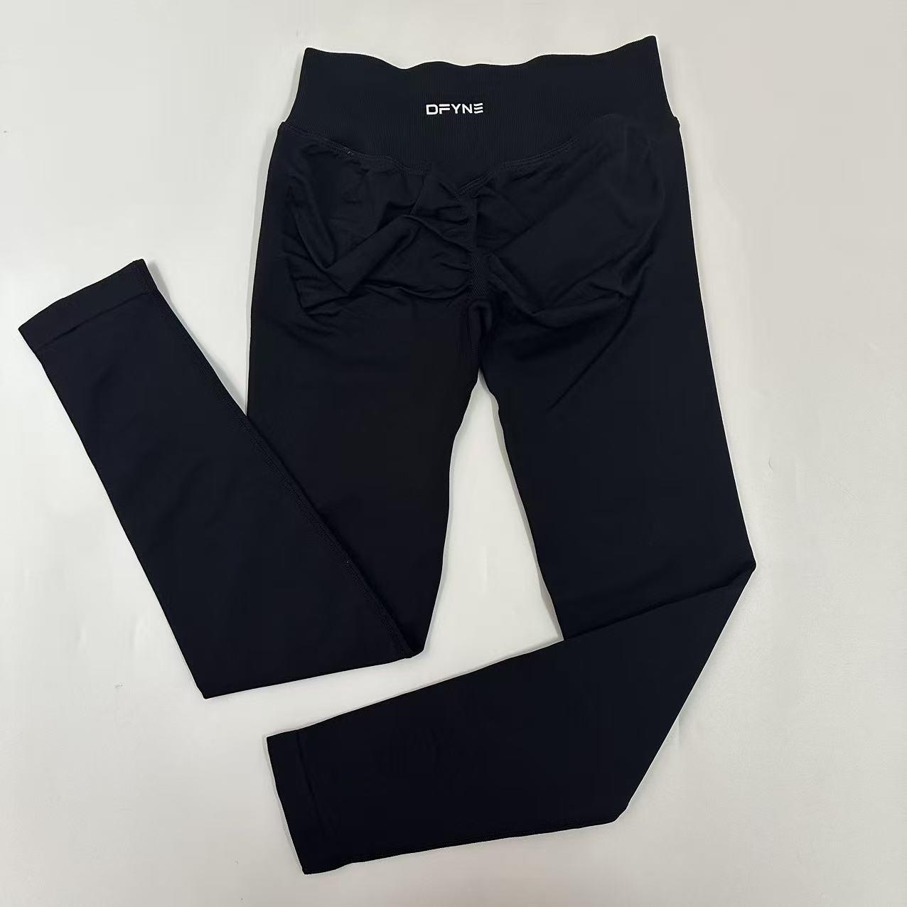 2026 DFYNE Scrunch Bum Leggings  Low Ribbed Seamless – Sweat Wicking Stretch Workout Tights for Women