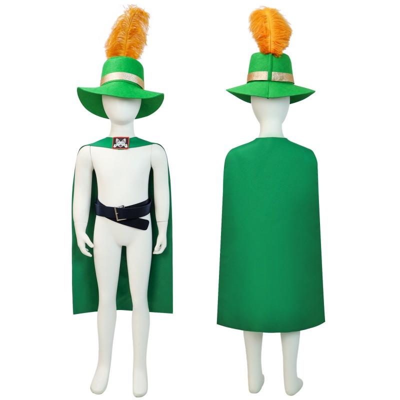 Anime Puss In Boots Cosplay Anim Cartoon Cat Costume Set Cloak Halloween Masquerade Carnival Party Prop Outfits Accessory Suit