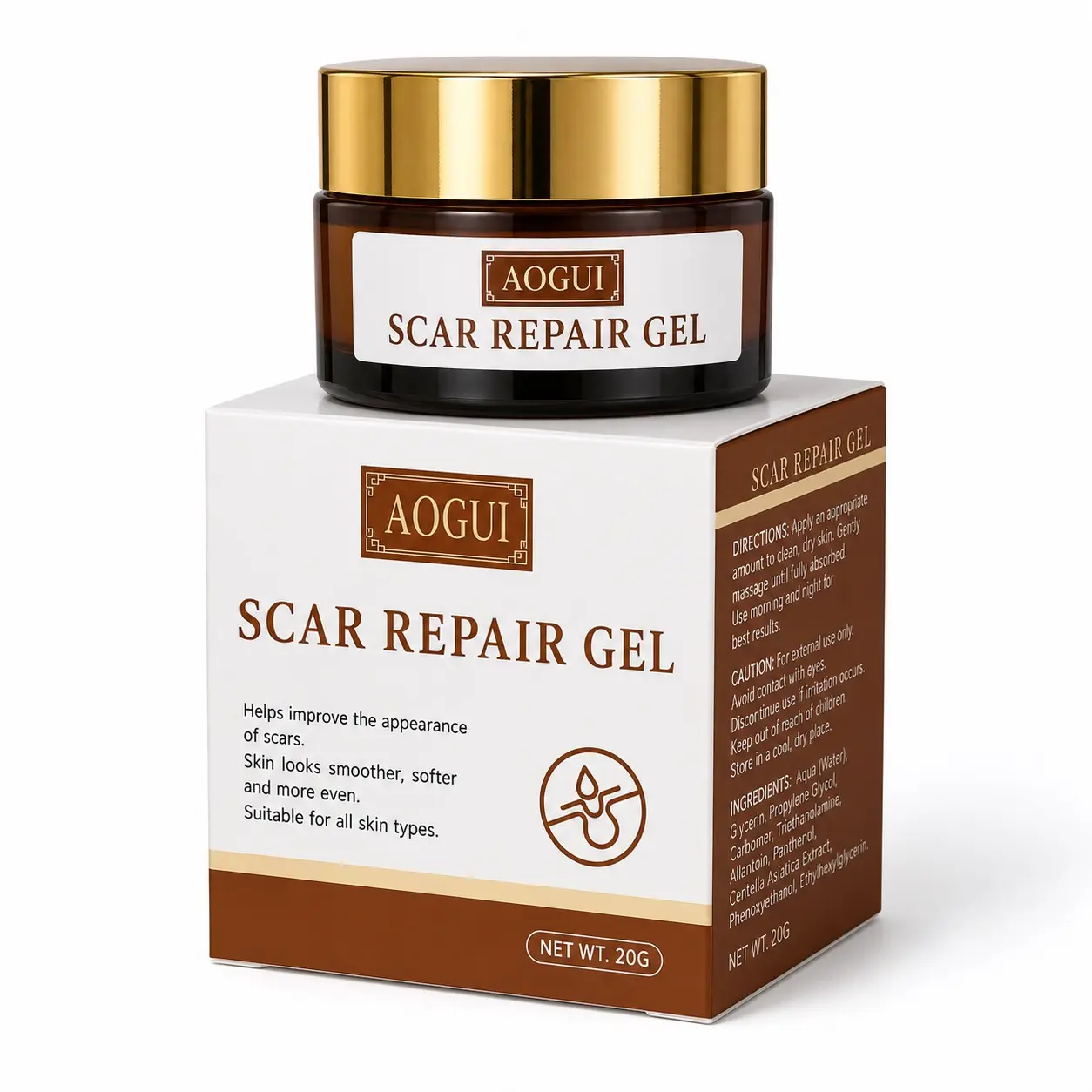 Acne Scar Filler Gel, Covers and Repairs Scars, Reduces New and Old Marks, Beauty Repair Cream, 20g, Skin Care Solution
