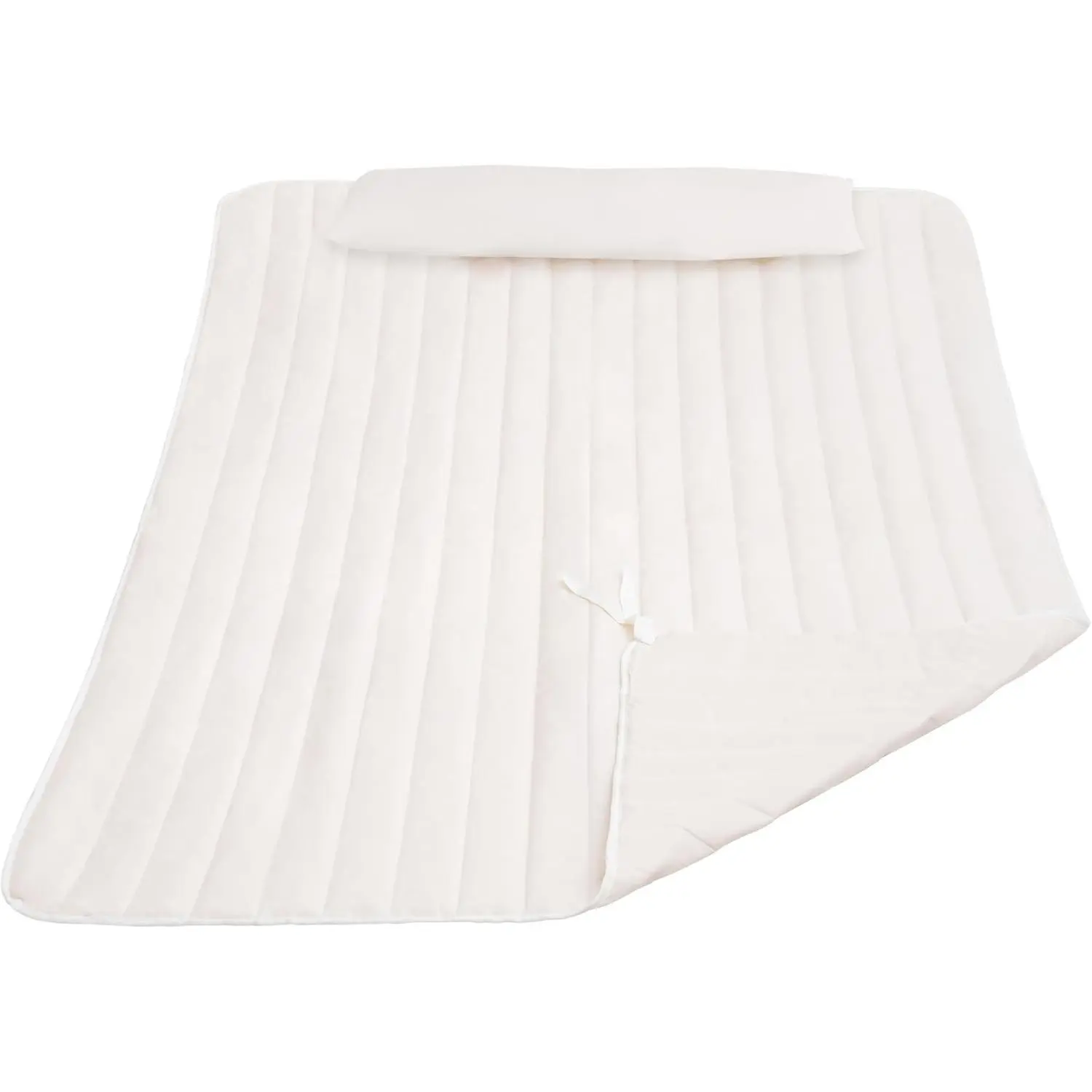2 Person Hammock Pad and Pillow Set, Double Polyester Quilted 78" x55" Replacement Pad for Rope Hammock, Cream