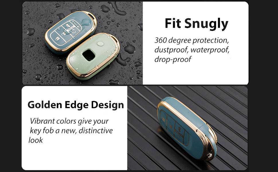 TPU Key Fob Cover with Leather Keychain, Compatible with Honda Accord Civic HR-V CR-V Pilot Sport SI EX EX-L Touring 2022 2023 2024 2025 2026, 4/5 Button, Black TPU Key Fob Cover with Leather Keychain, Compatible with Honda Accord Civic HR-V CR-V Pilot Sport SI EX EX-L Touring 2022 2023 2024 2025 2026, 4/5 Button, Black