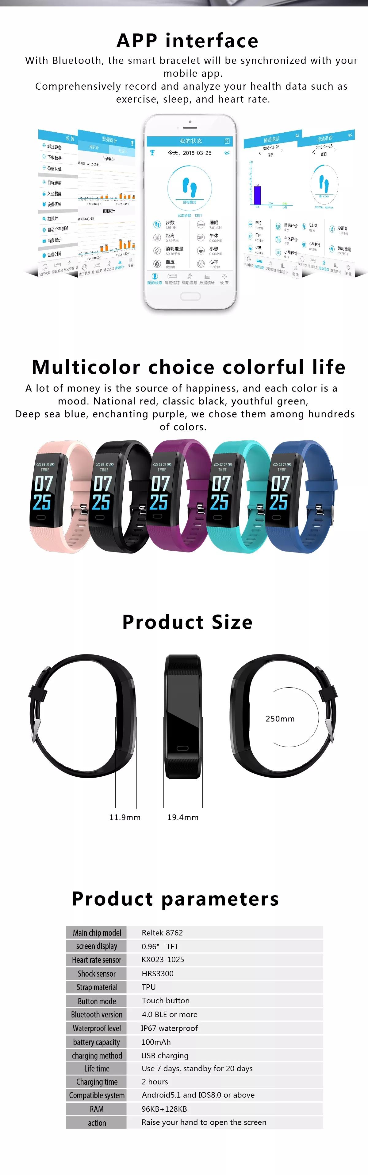 plus Smart Watch Men Women Fitness Tracker Sport Watch Waterproof Smartwatch Heart Rate Blood Pressure Monitor Smart Band