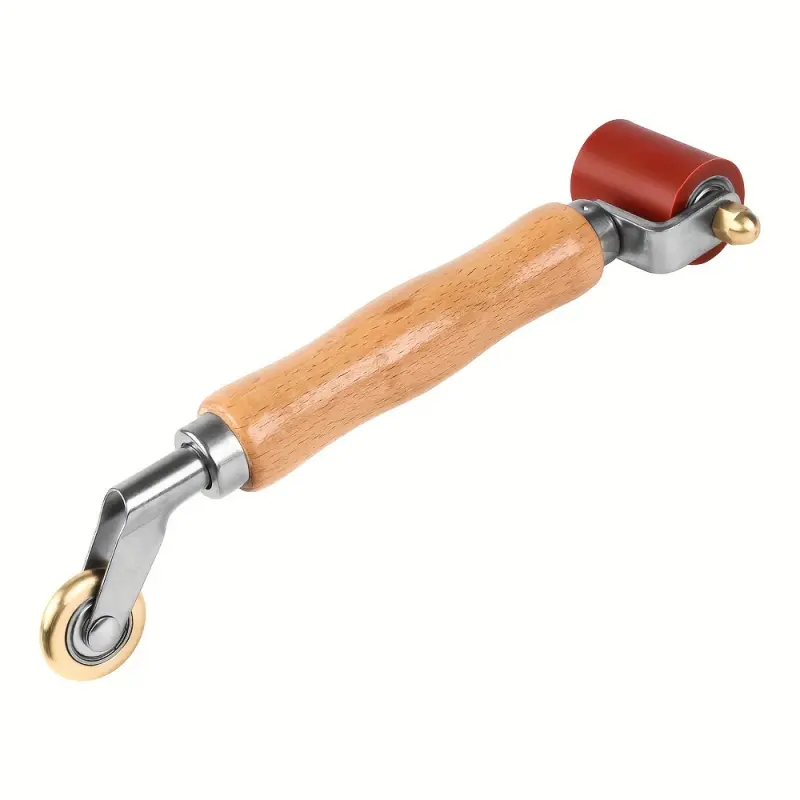 2-in-1 Silicone Seam Roller 30mm & 40mm - Heavy-Duty Handheld Roofing Tool for PVC/TPO/EPDM Single Ply Membranes, Red/Green Color-Coded Rollers, Easy Switch Design, Roller Tool, Wallpaper Roller, Roofing Equipment, Tape Roller Tool, Corrugated Roller, Fla