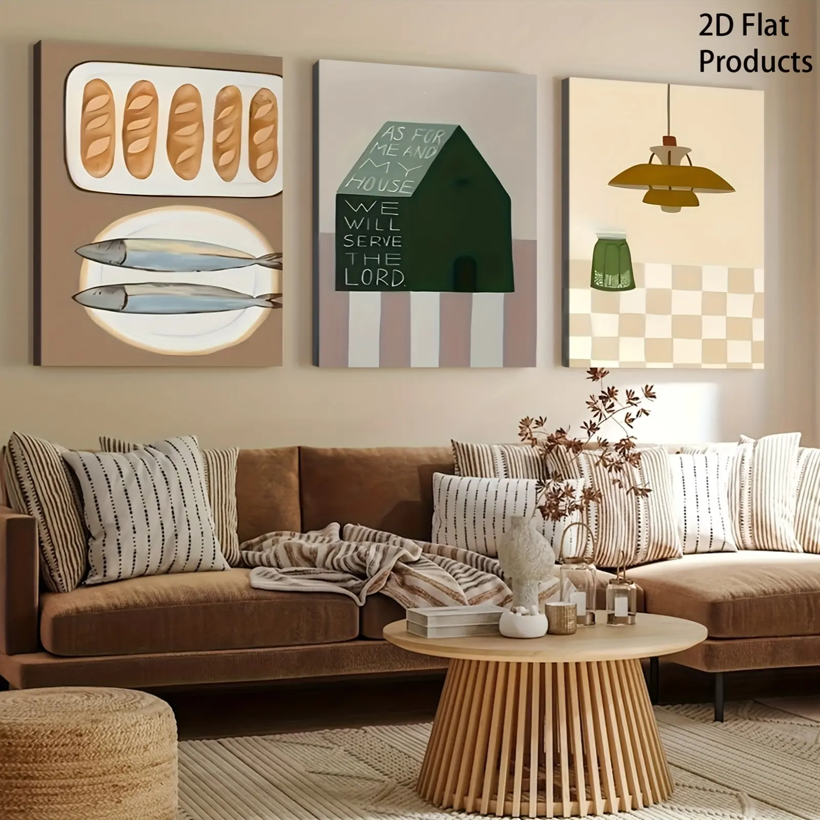2D canvas, 3 pieces with frame - Home wall art print themed canvas wall art framed painting on clearance sale, suitable for Halloween, Christmas, winter and summer, luxurious interior decoration for him/her, bedroom, living room, bathroom, home office roo