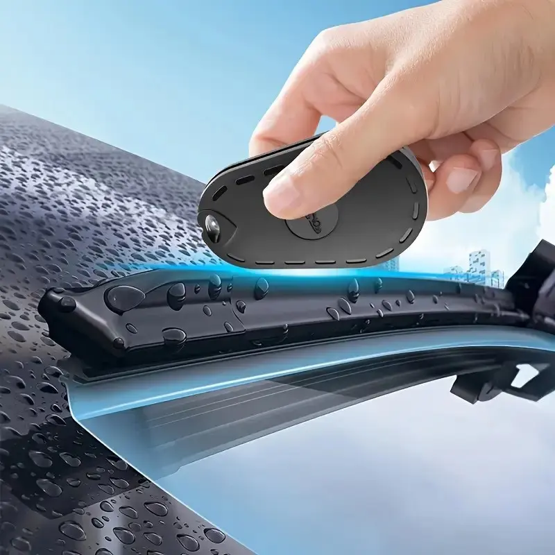 2-Pack Silent Car Windshield Wipers, Portable Polisher, Foggy Weather Design, RV Installable, Sand Dust Water Stain Bird Droppings Remover, Car Care Accessories, Autos