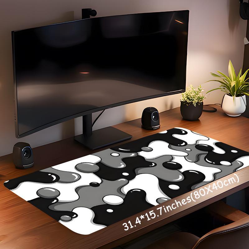 Abstract Pattern Mouse Pad, Rectangular Gaming Mouse Pad, Non-Slip Rubber Pad, Aesthetic Desktop Protective Pad for Laptop and Desktop Computer Gaming, Premium Multipurpose Mousepad, Decoration