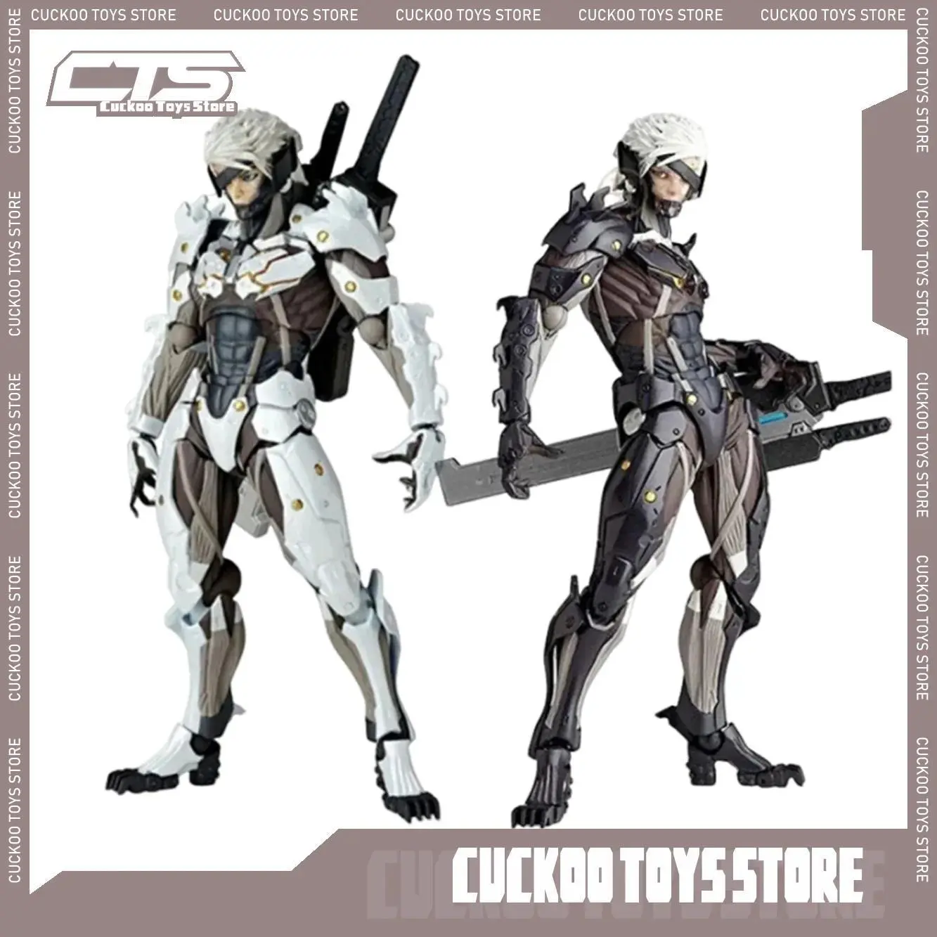 Kaiyodo The Ocedo Yamaguchi 140 Ex Metal Gear Action Figure Mgs Raiden Metal Gear Rising Rising Thunder Hand Gift Doll  Toy