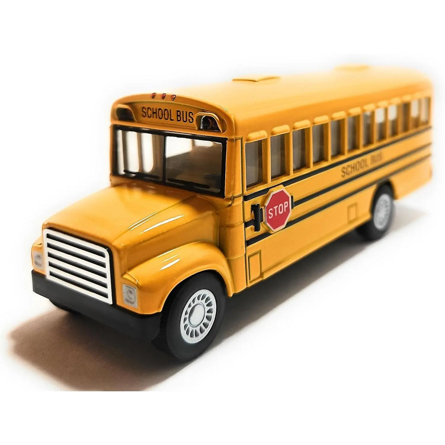 Yellow School Bus 5" Die Cast Metal Model Toy Car New model