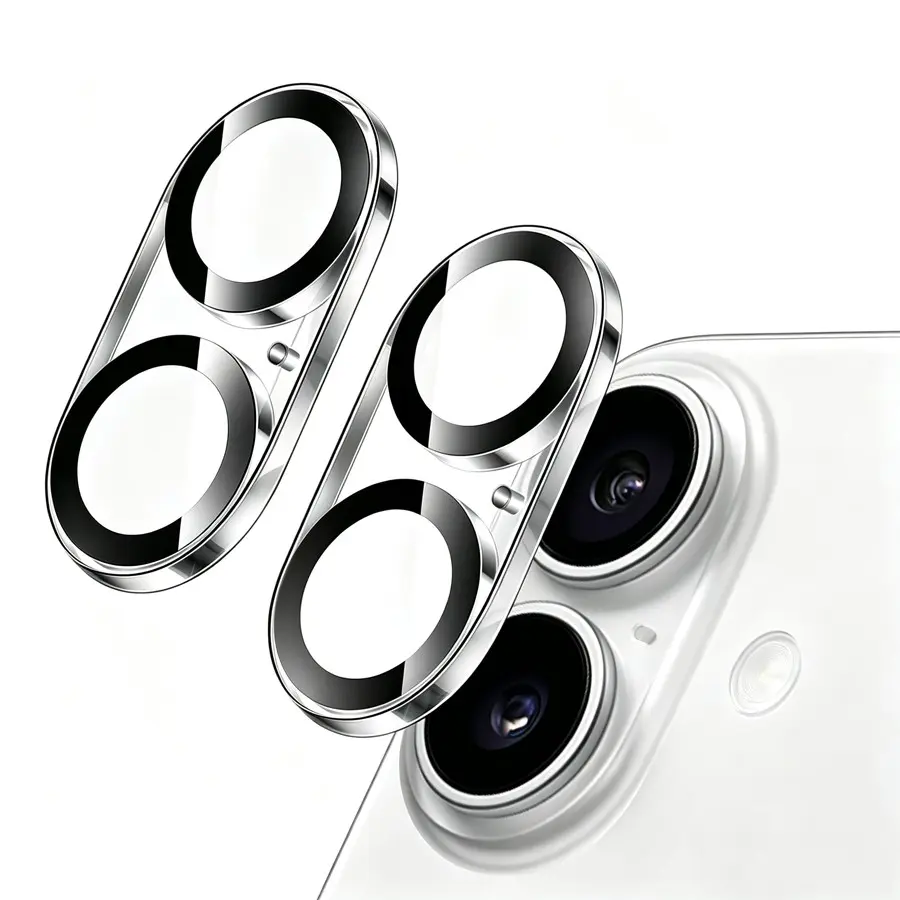 2-Pack Camera Lens Protector for iPhone 16 & 17 | 9H Hardness Tempered Glass with Ultra HD Clarity | Anti-Scratch, Case-Friendly & Night-Shot Compatible