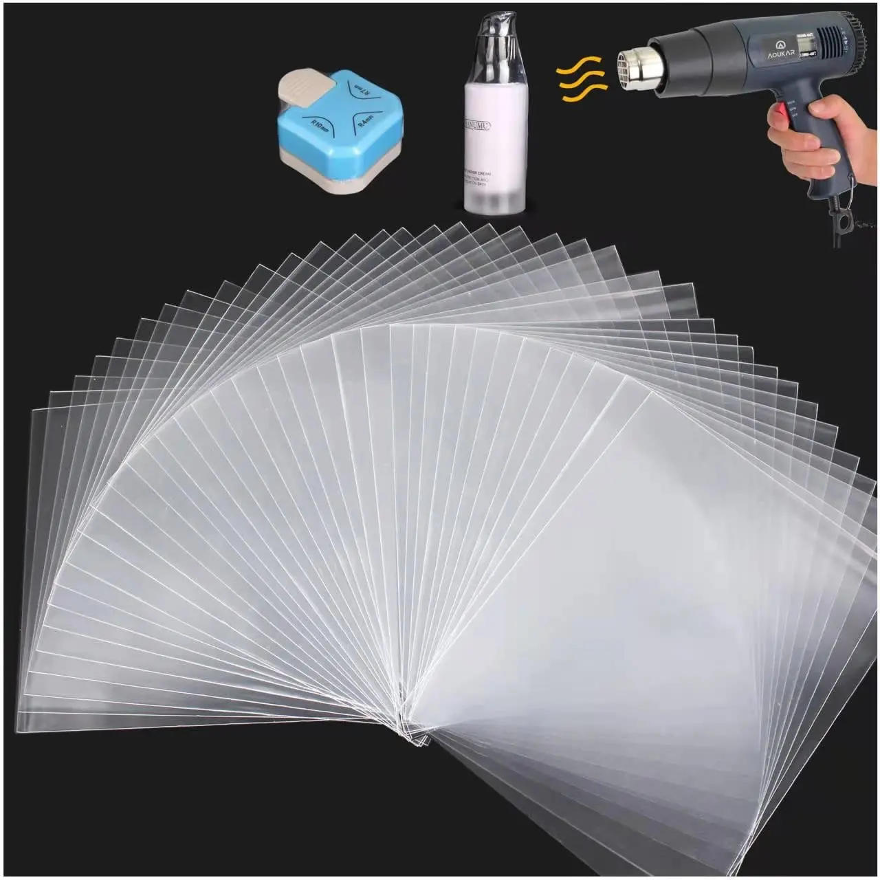 Shrink Wrap Bags, 200 count 5x10 Heat Shrink Bags, Clear PVC |  Clear Shrink Wrap for Soap, Bath Bombs, Candles, Wax Melts, Jars and  Crafts