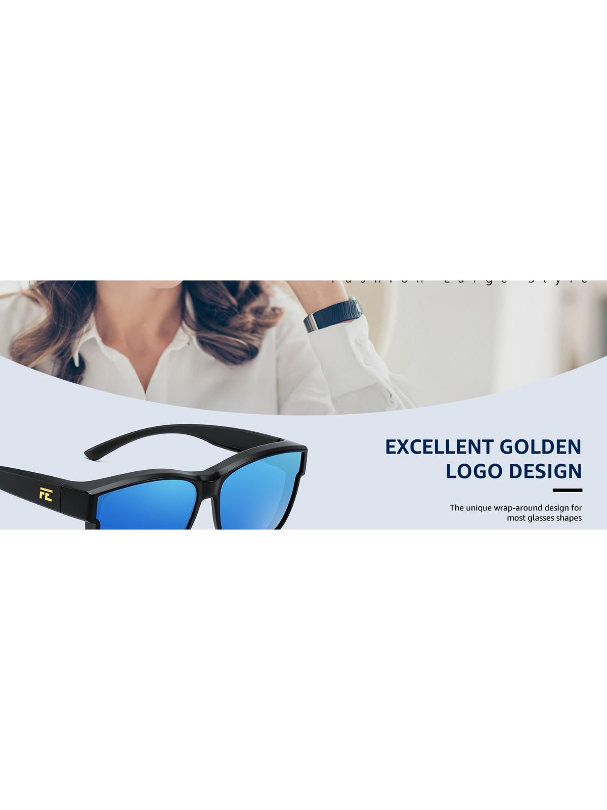 EyeconicFinds women's polarized sunglasses, Travel Accessory, Trendy Style, Provides UV Protection, Suitable for Driving, UV400 Protection, B0250, Lightweight and Stylish, Perfect for the Beach.