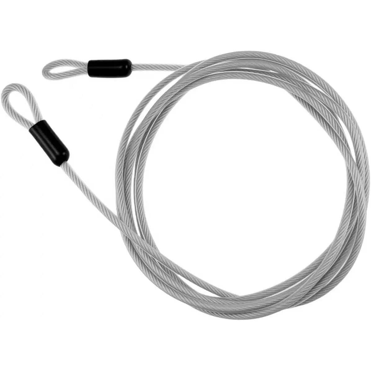 1 Pack 10FT 5mm Stainless Steel   Lock | Steel Coated Braided Double Loop Flexible Wire Rope for Bicycles, Luggage, Gates & Outdoor Equipment