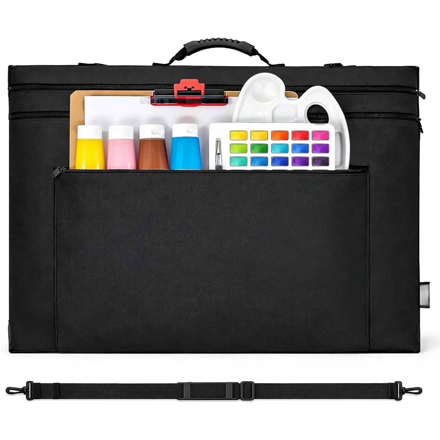 24x36 Art Portfolio Tote Bag - Large Carrying Storage Case with Handle & Adjustable  Strap, Portfolio Folder for Artwork, Posters, Canvas, Drawing Boards