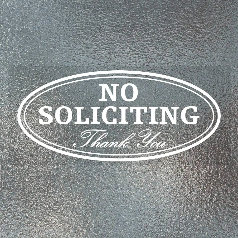 Pack of 2 No Soliciting Window Sticker Decal 3''X7'' No Soliciting Sign for House  Window Door Business