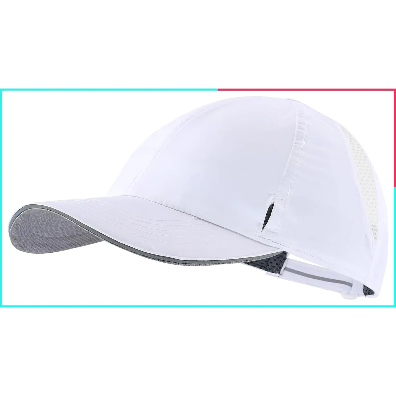 Men's Women's Quick Dry Performance Running Cap Lightweight Reflective Sports Hat UPF 50+ Outdoor Athletic Sun Cap
